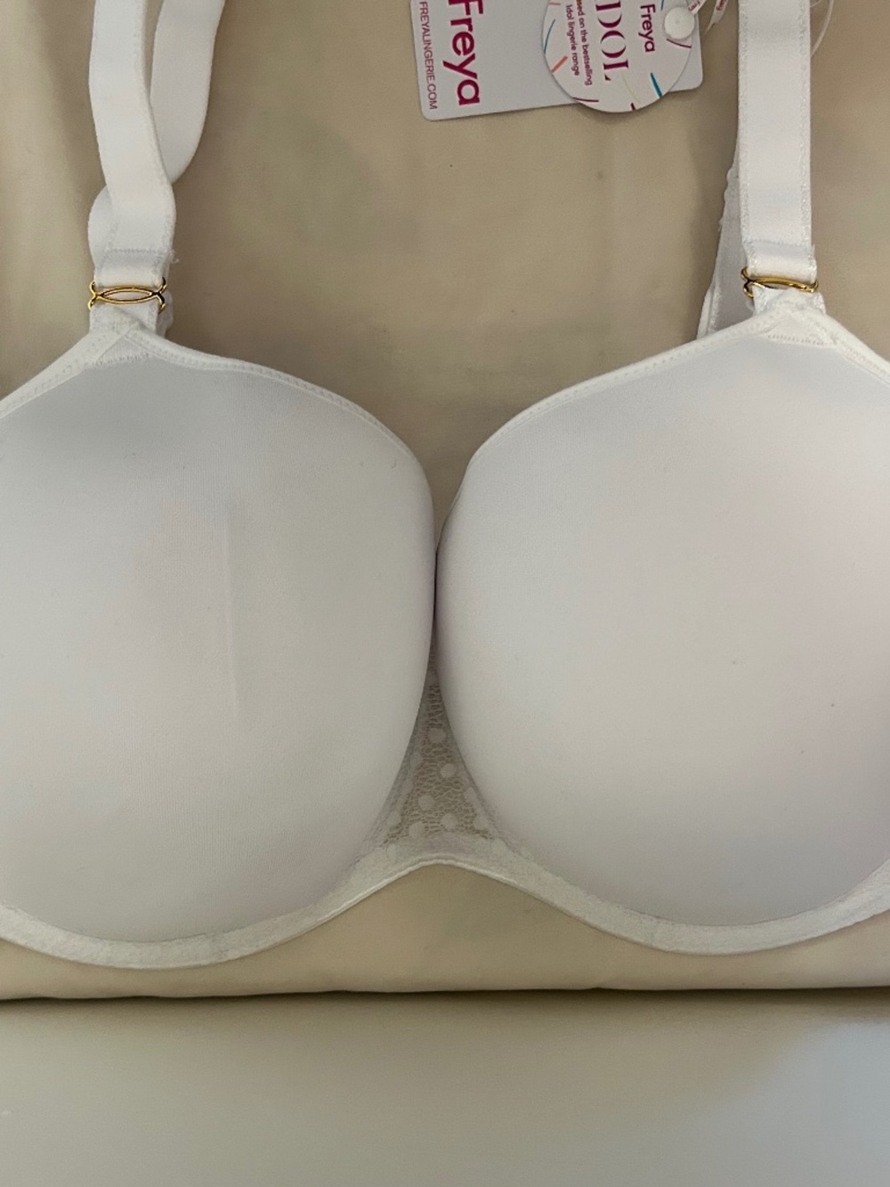 NWT Freya Idol Moulded Balcony Bra White 36FF UK / 36H US T-Shirt Underwire